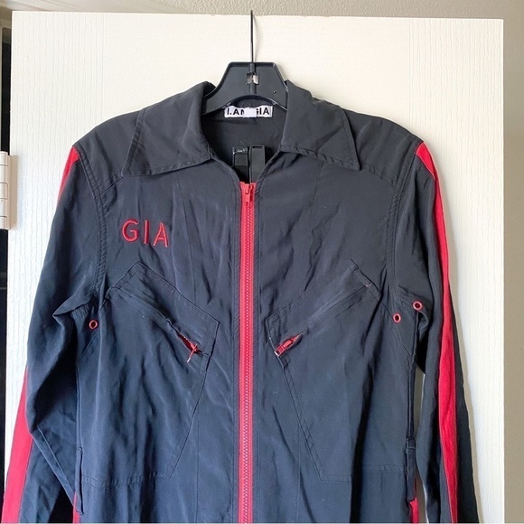 I.AM.GIA Jumpsuit Burn Boiler 2.0 Suit Coverall Utilitarian Black Red XS GUC - Picture 3 of 10